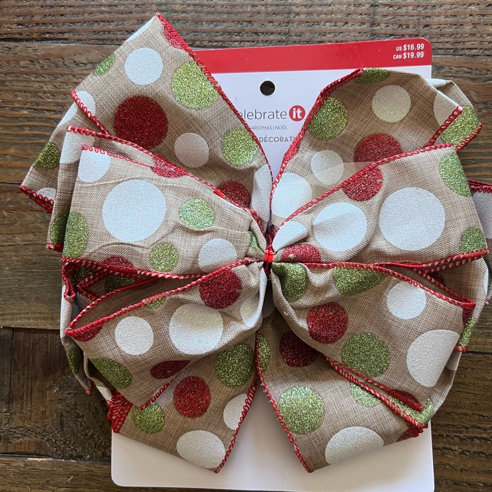 Celebrate It Festive Bow with Polka Dots